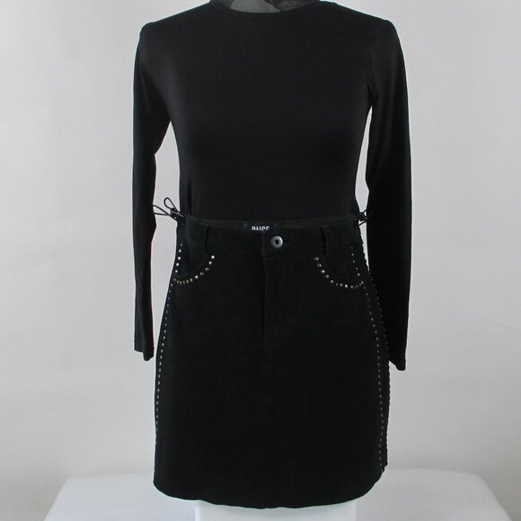 PAIGE "RYDER" STUDDED SUEDE MINI SKIRT - Picture 9 of 10